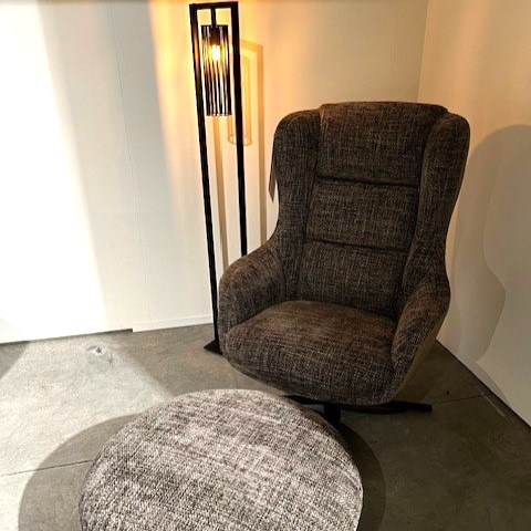 Mecam Gilbert DV8 fauteuil in stof met voetbank/poef - 8